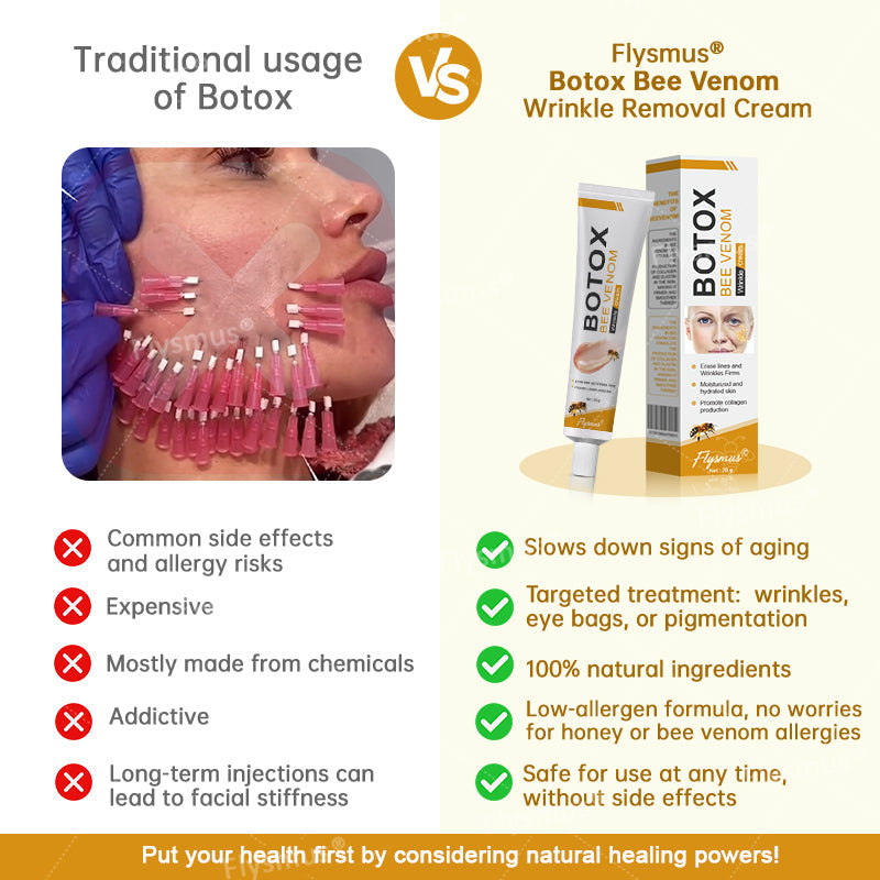 💎👨‍⚕️Made and shipped from the UK✨Flysmus® Botox Bee Venom Wrinkle Removal Cream-Last Day Promotion 70% OFF