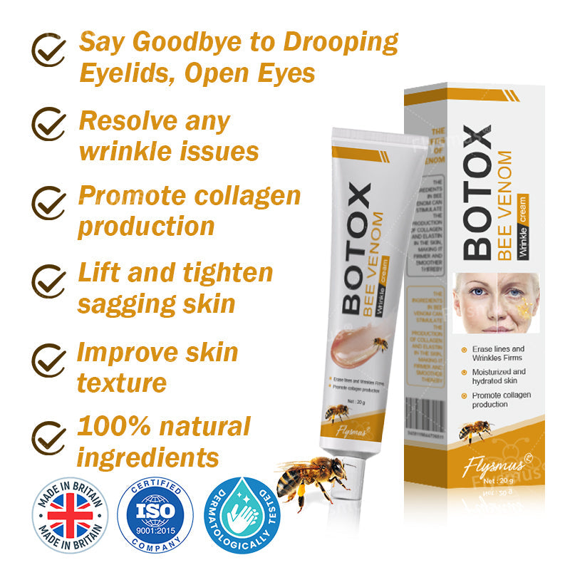 💎👨‍⚕️Made and shipped from the UK✨Flysmus® Botox Bee Venom Wrinkle Removal Cream-Last Day Promotion 70% OFF