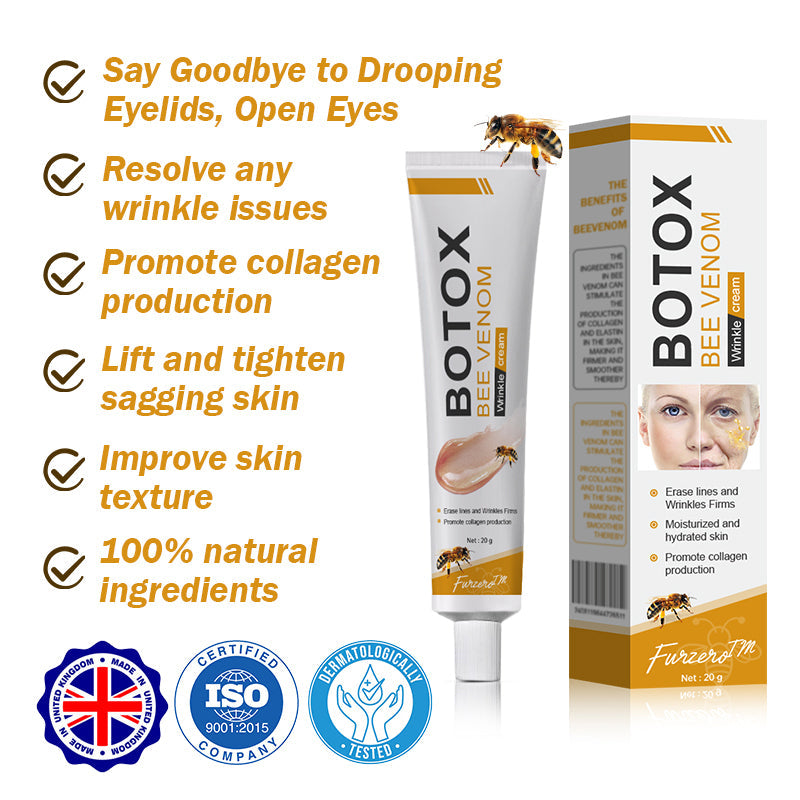 (🍀Made and shipped from the UK✅)Furzero™ Botox Bee Venom Wrinkle Removal Cream-Last Day Promotion 70% OFF